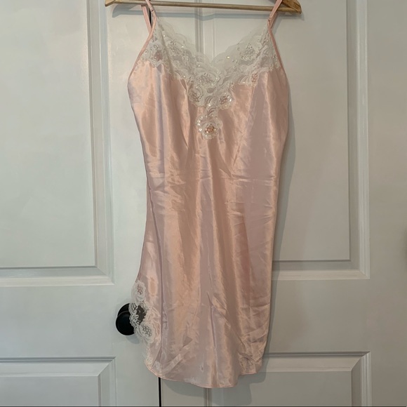 delicates | Intimates & Sleepwear | Delicates Pink Satin Lace Bridal ...